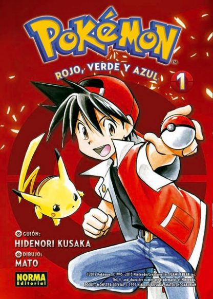 Manga- Pokémon N°1- Rojo, verde y azul 1- Norma Editorial