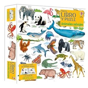 Libro y Puzzle - Animales salvajes
