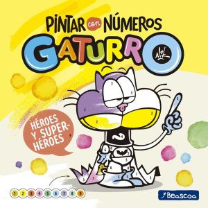 Pinta con números gaturro: Héroes y super-héroes